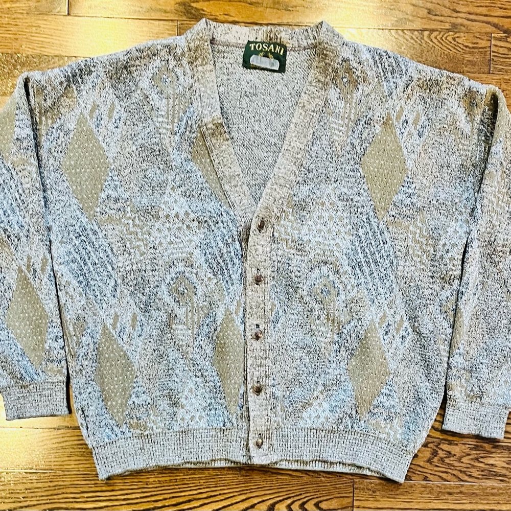 Vintage Tosani Knit Cardigan | Made in Canada | Small